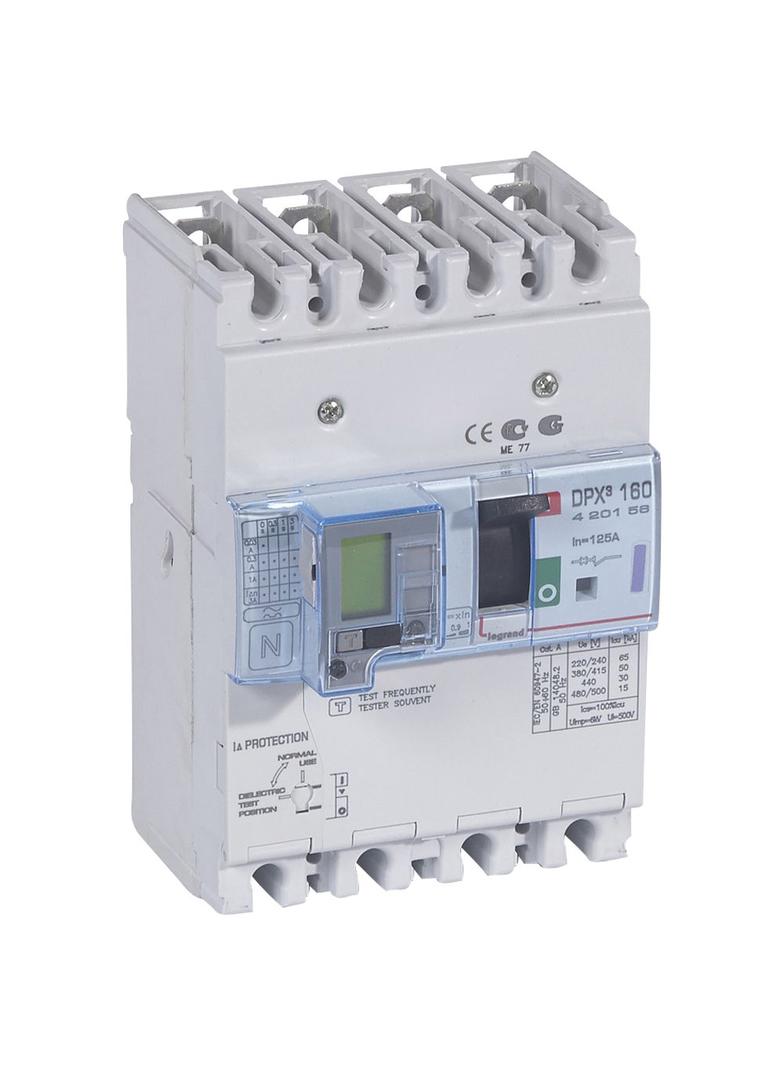 Wyłącznik DPX3 160 Z Zab. R-Pr. 4P 125A 50Ka 420156 LEGRAND