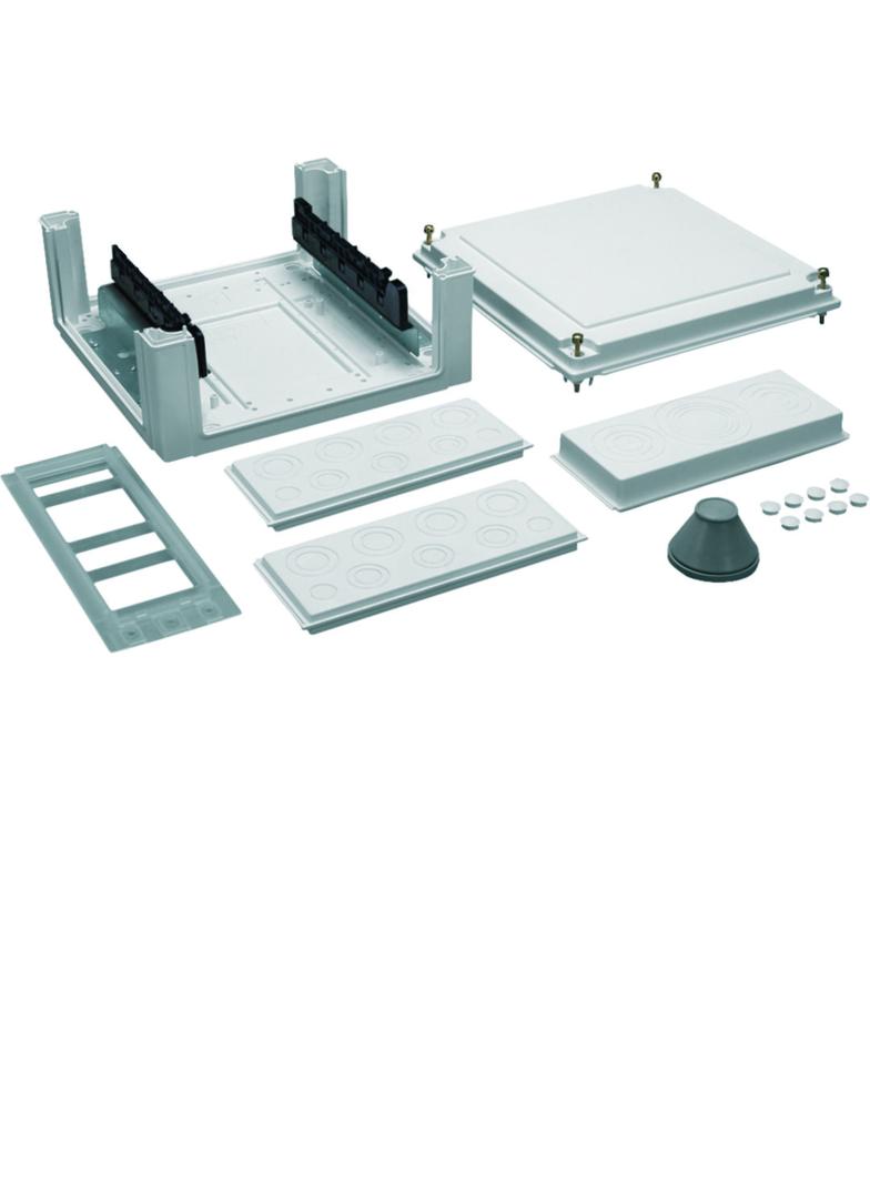 univers Z Obudowa przyłączeniowa pusta wspornik szyn Cu 40mm regulowany IP54 U84S4N HAGER
