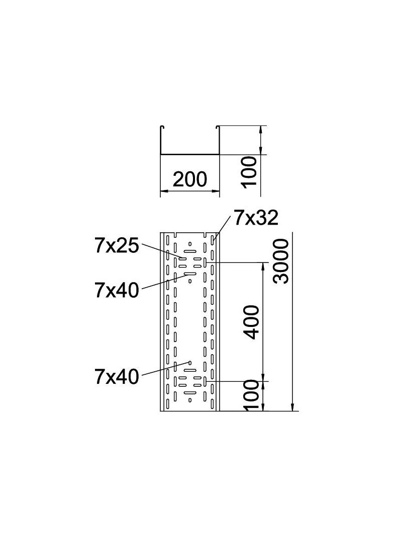 BKRS 1020 FS, Koryto kablowe