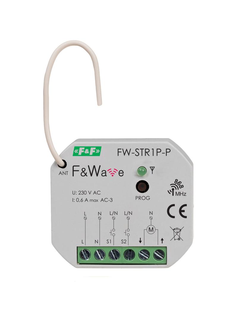 Radiowy sterownik rolet 230V do puszki montażowej fi60 85-265V AC/DC multifunkcyjny do montażu podtynkowego FW-STR1P-P F&F