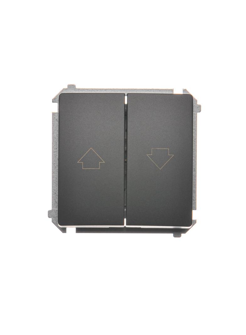 Simon Basic Przycisk roletowy 10A 250V zaciski śrubowe grafit matowy BMZ1.01/28 KONTAKT