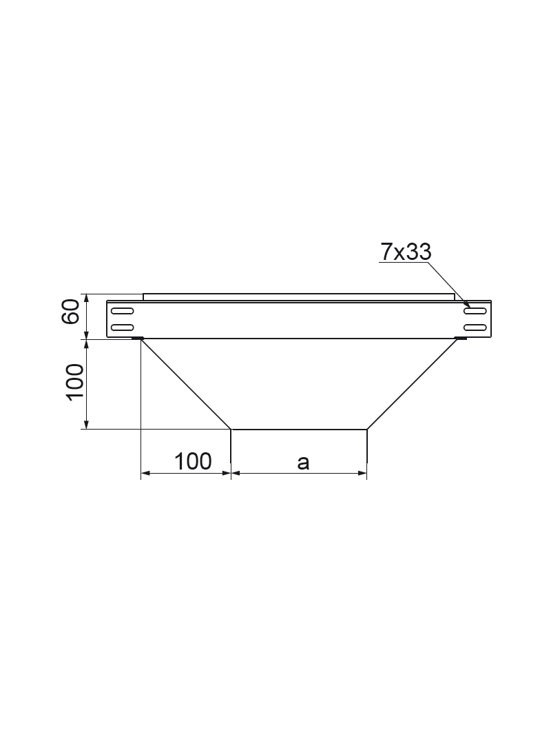 Trójnik redukcyjny 400x60mm Grubość 1,00 mm TRBJ400H60 165401 BAKS