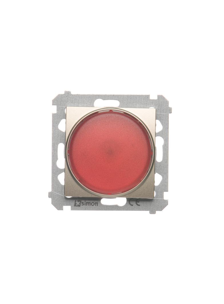 Simon 54 Sygnalizator świetlny LED – światło czerwone 230V złoty mat DSS2.01/44 KONTAKT