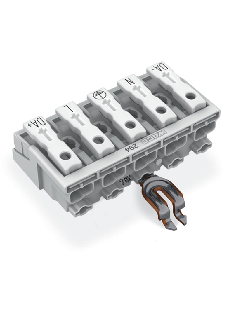 złączka zasilająca 5-biegunowa bez stopek ze stykiem PE