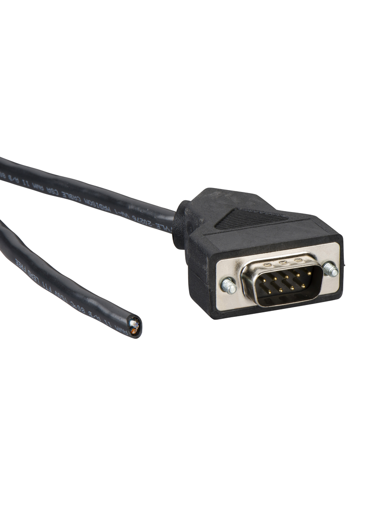 Modbus Plus kabel typu drop pomiędzy skrzynką przyłączeniową i złączem SUB D9, prawostronny, 2.4 m