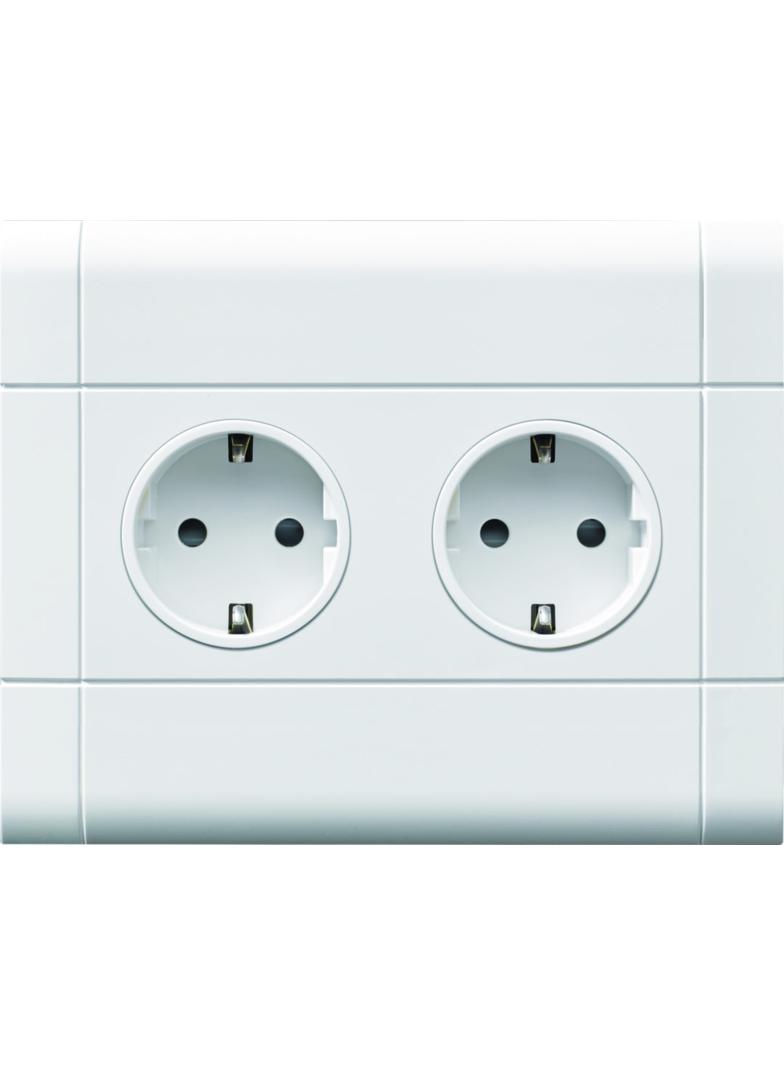 tehalit.WA Maskownica 2-krotna ABS bezhalogenowy 120mm biały GB120209016 HAGER