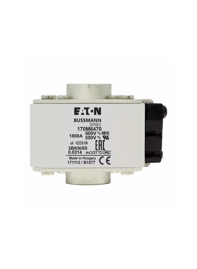 FUSE 1800A 600V 3BKN/65 AR UR Wkładka szybka 1800A AC 600V rozmiar 3 aR IEC UL 170M6470 EATON