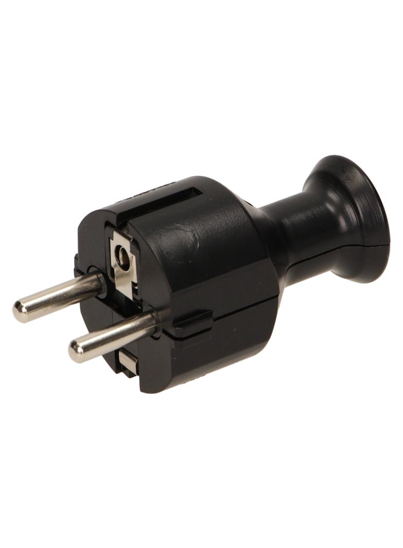 Wtyczka prosta Schuko czarna WT-40/CZARNY ORNO