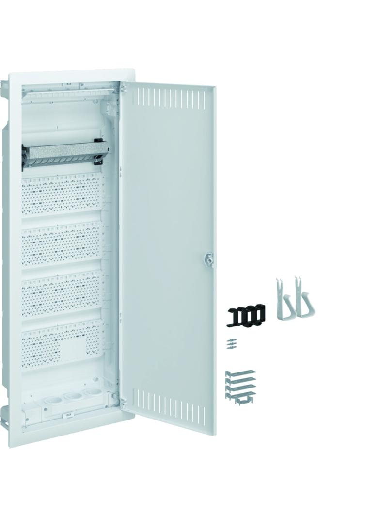 Rozdzielnica modułowa 5x12 podtynkowa z płytą montażową i gniazdami 3x230V Volta VU60NWP HAGER