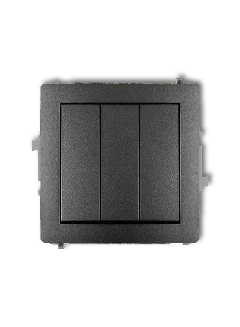 DECO Mechanizm łącznika potrójnego grafitowy