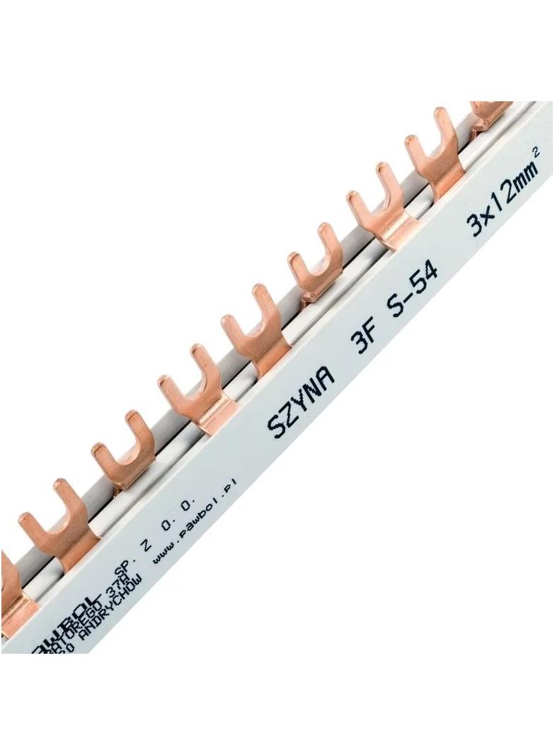 Szyna prądowa trójtorowa S-54 3F, 63A 12 mm2