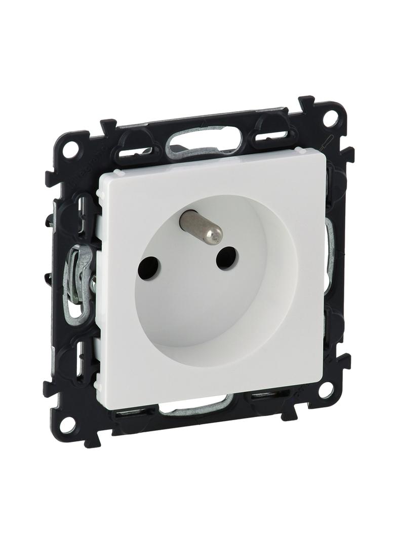 VALENA LIFE GNIAZDO 2 P+Z Z PRZESŁONĄ BIAŁE 16 A – 250 V~, Legrand