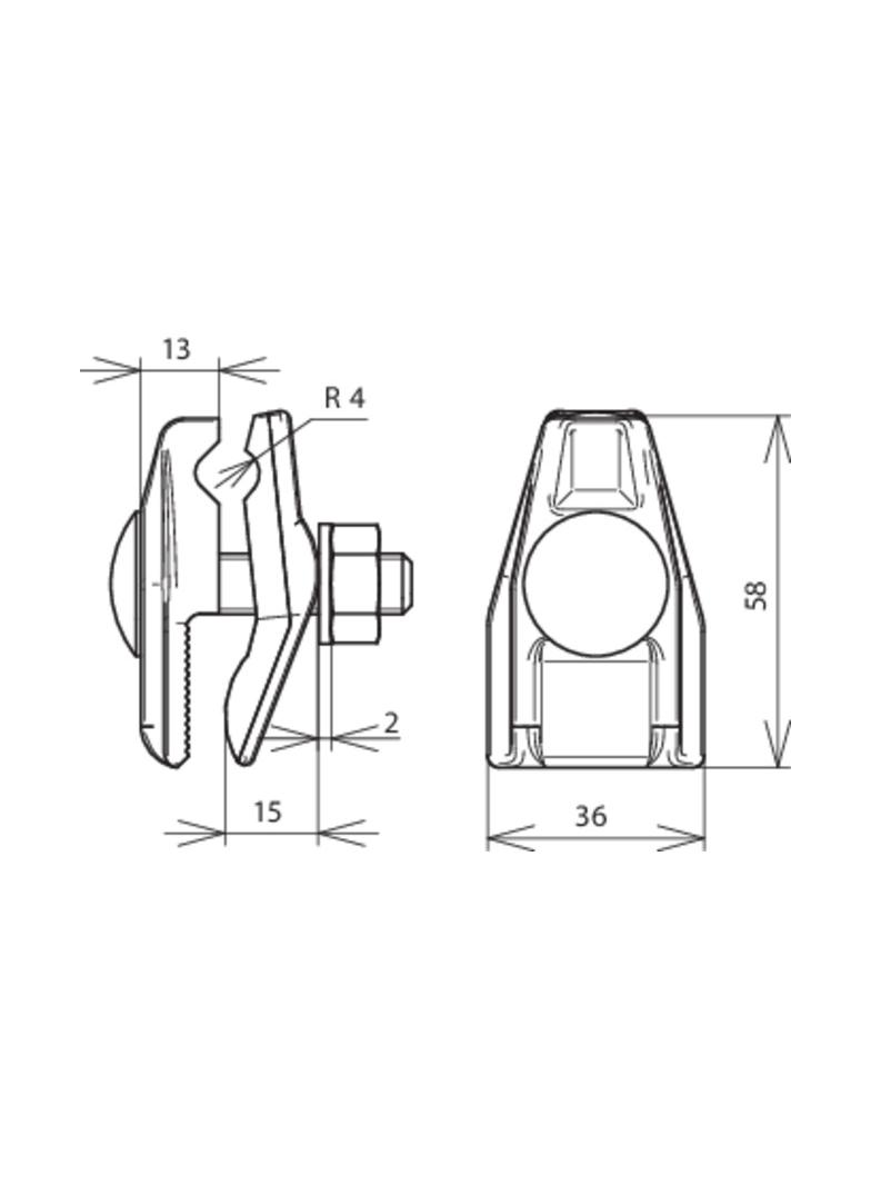 Zacisk krawędziowy 1-12 mm, do drutu 7-10 mm, RG