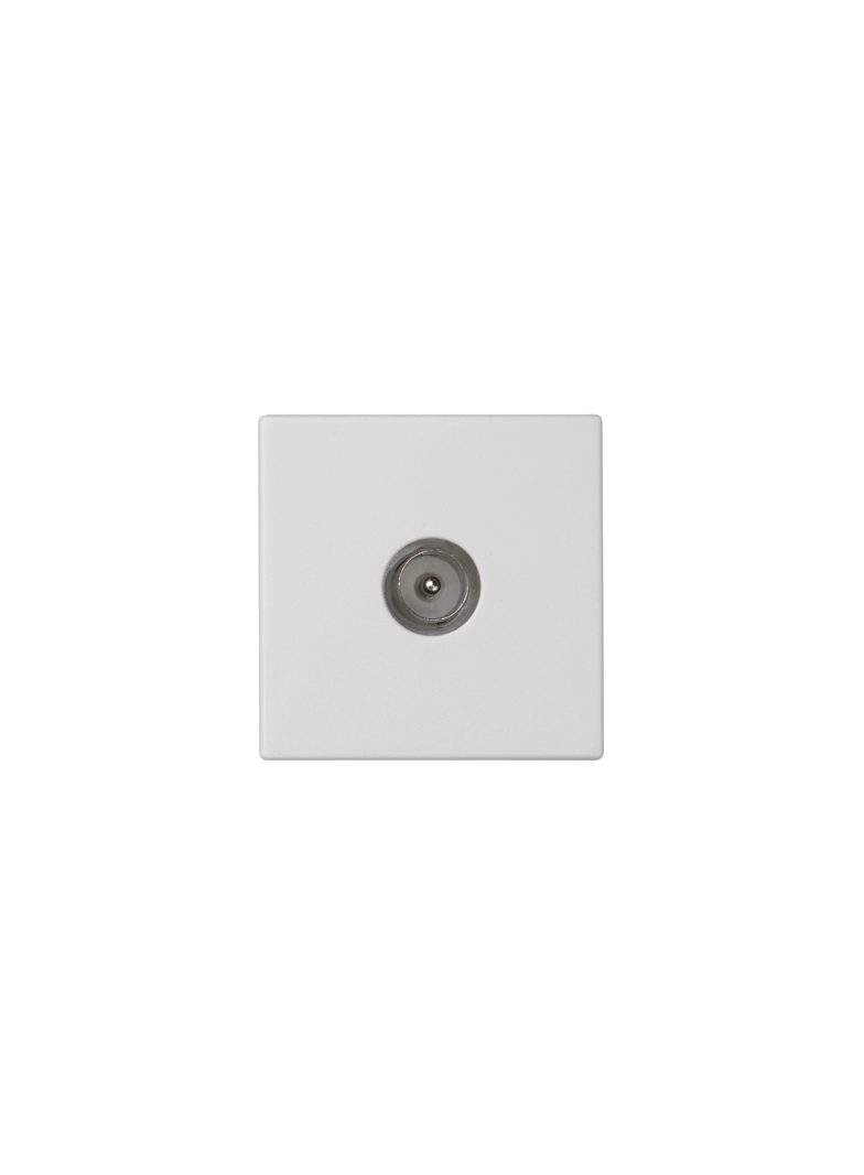 Simon Connect Płytka K45 gn. TV męskie 45x45mm + wkład czysta biel K120A/9 KONTAKT