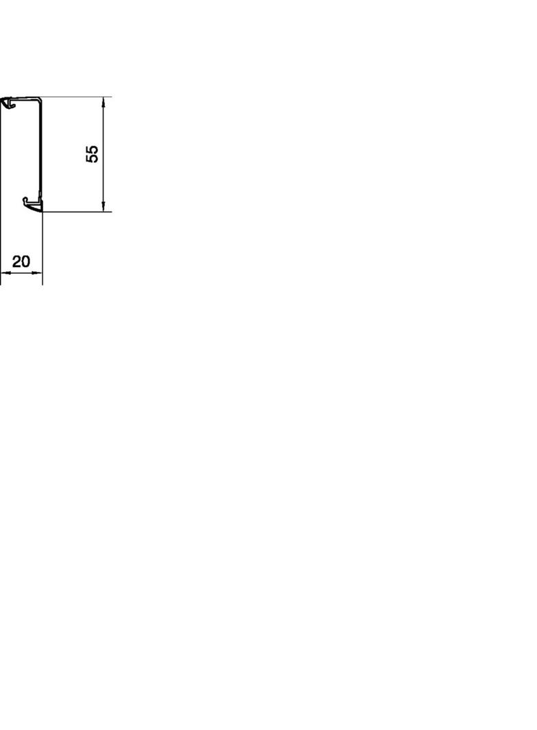 tehalit.SL Pokrywa z miękką uszczelką 20x55 biały