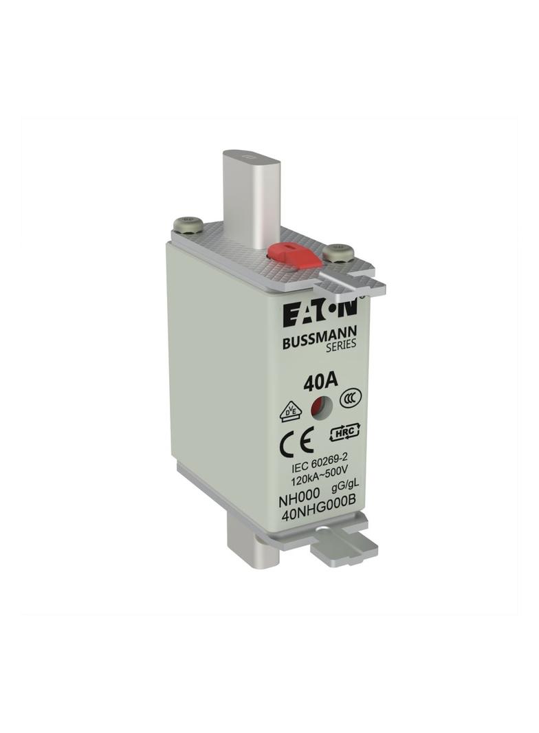 NH FUSE 40A 500V GG/GL SIZE 000 Wkładka NH000 40A 500V GL/GG podwójny wskaźnik 40NHG000B EATON