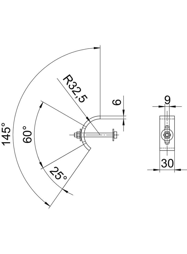 TKS-L36-M8VA4301, Łapka mocująca lekka