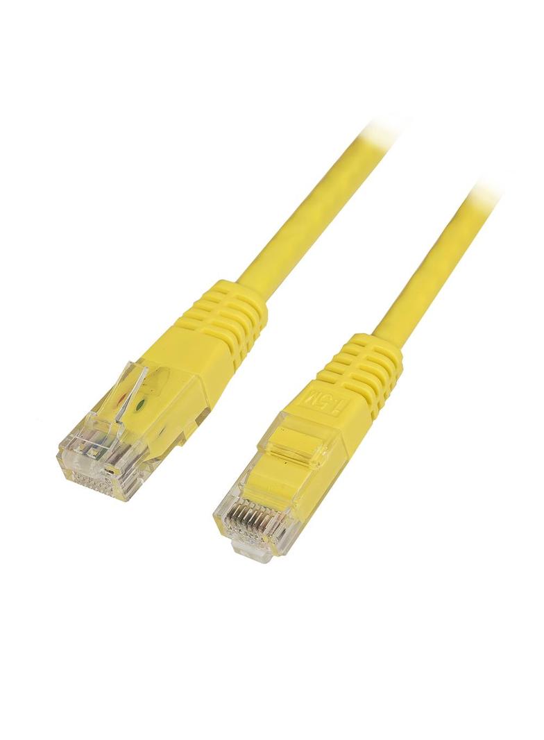 Patchcord RJ45 U/UTP kat. 6 PVC CCA żółty 30m