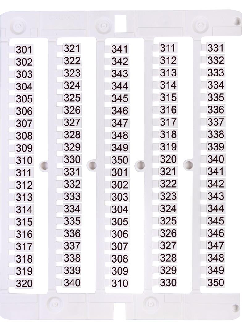 Oznacznik 301 do 350 (100 szt.) ES-NU0851301 003903083 ETI