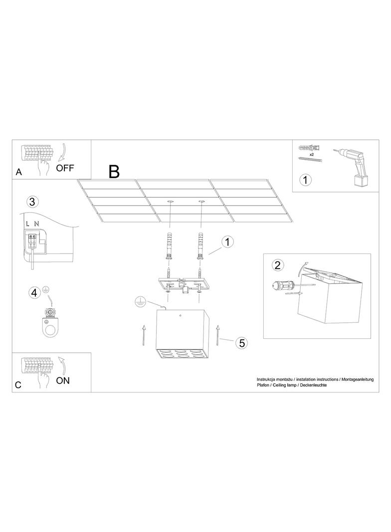 Sollux Plafon OZZY czarny LED SL.1211