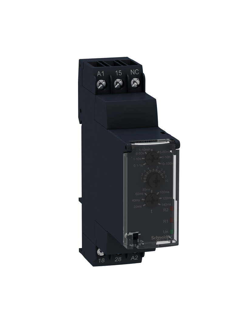 Zelio Time Przekaźnik czasowy gwiazda trójkąt 0.1s/100h, 24V DC/24 240V AC, 1C/O