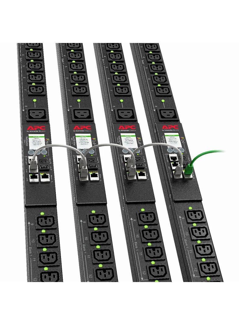 Zarządzana listwa zasilająca PDU Netshelter 9000 do montażu w szafie, zero U, 11 kW, 230 V, (21) C13