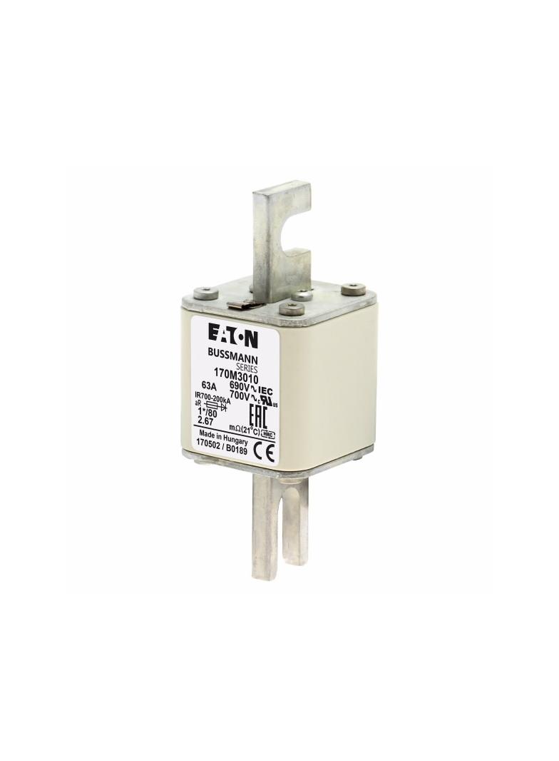 63A 690V 1*/80 aR INDICATOR FUSE Wkładka szybka 63A AC 690V compact DIN 1 45x45x104 mm aR 170M3010 E