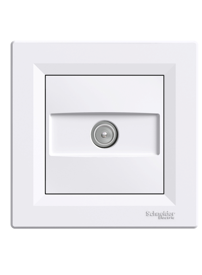 Asfora, gniazdo TV końcowe 1dB, biały