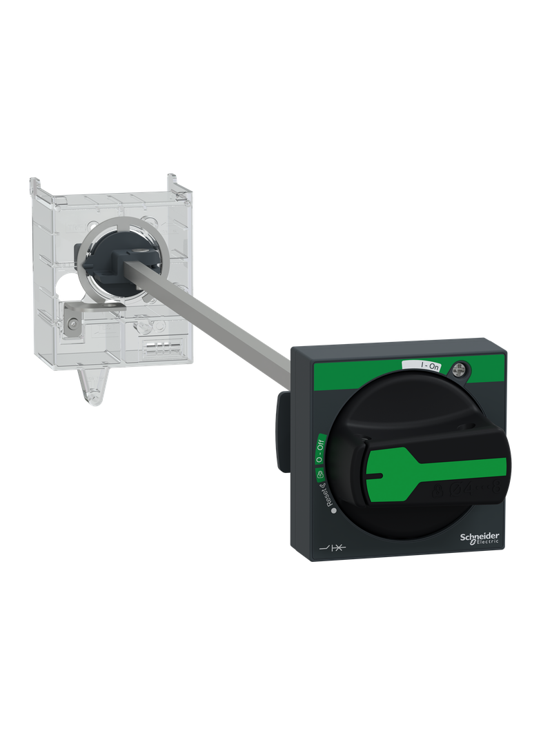 Napęd drzwiowy do wyłącznika GV3P, bez wskaźnika wyzwolenia, uchwyt czarny