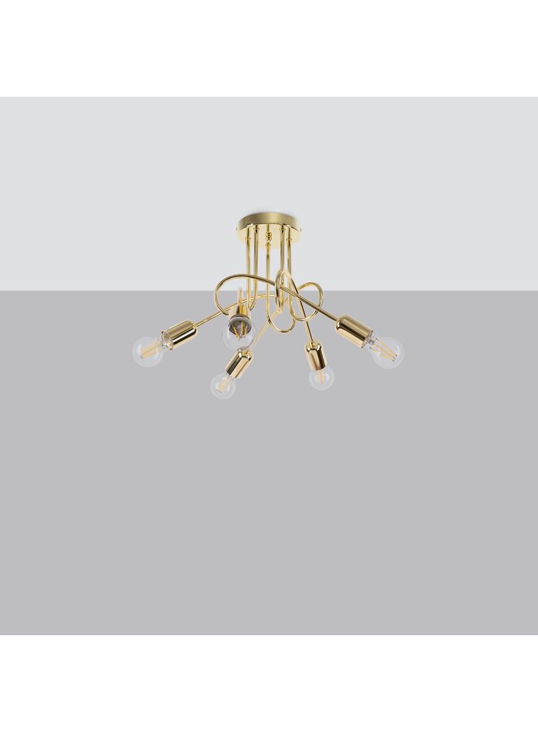Żyrandol LOOP 5 złoty połysk