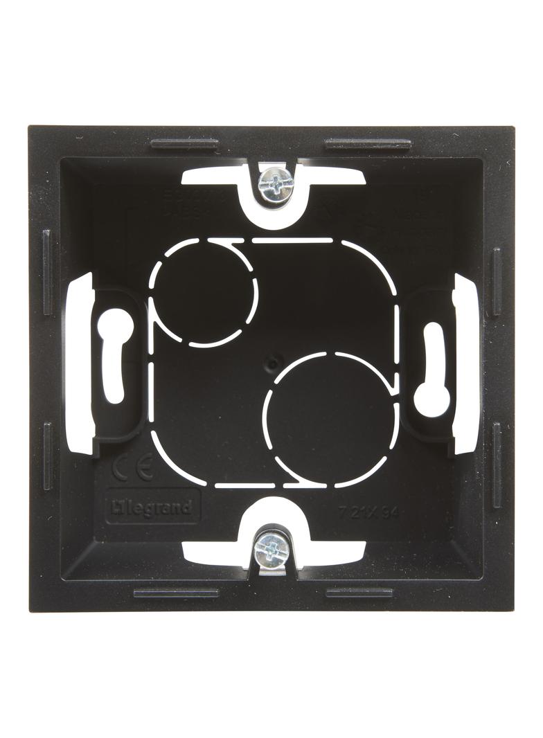 SUNO - Pojedyncza puszka natynkowa, Czarny, Legrand