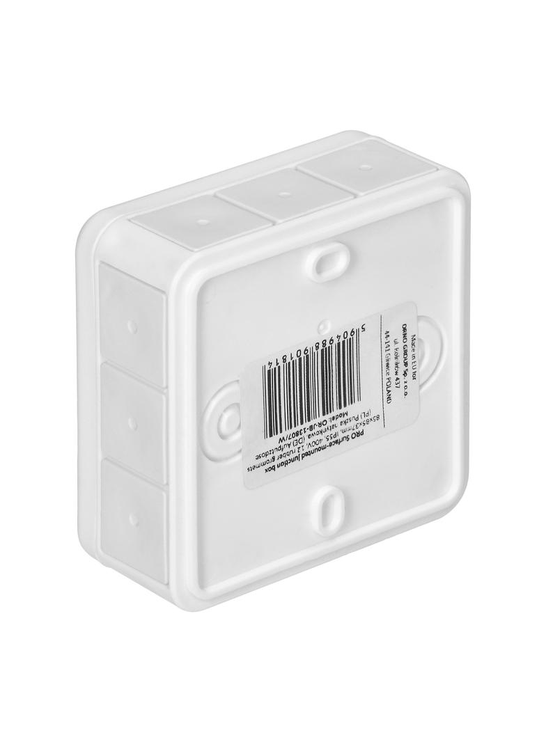 Puszka n/t PRO IP55 400V 12 przepustów gumowych 85x85x37mm biały OR-JB-13807/W ORNO