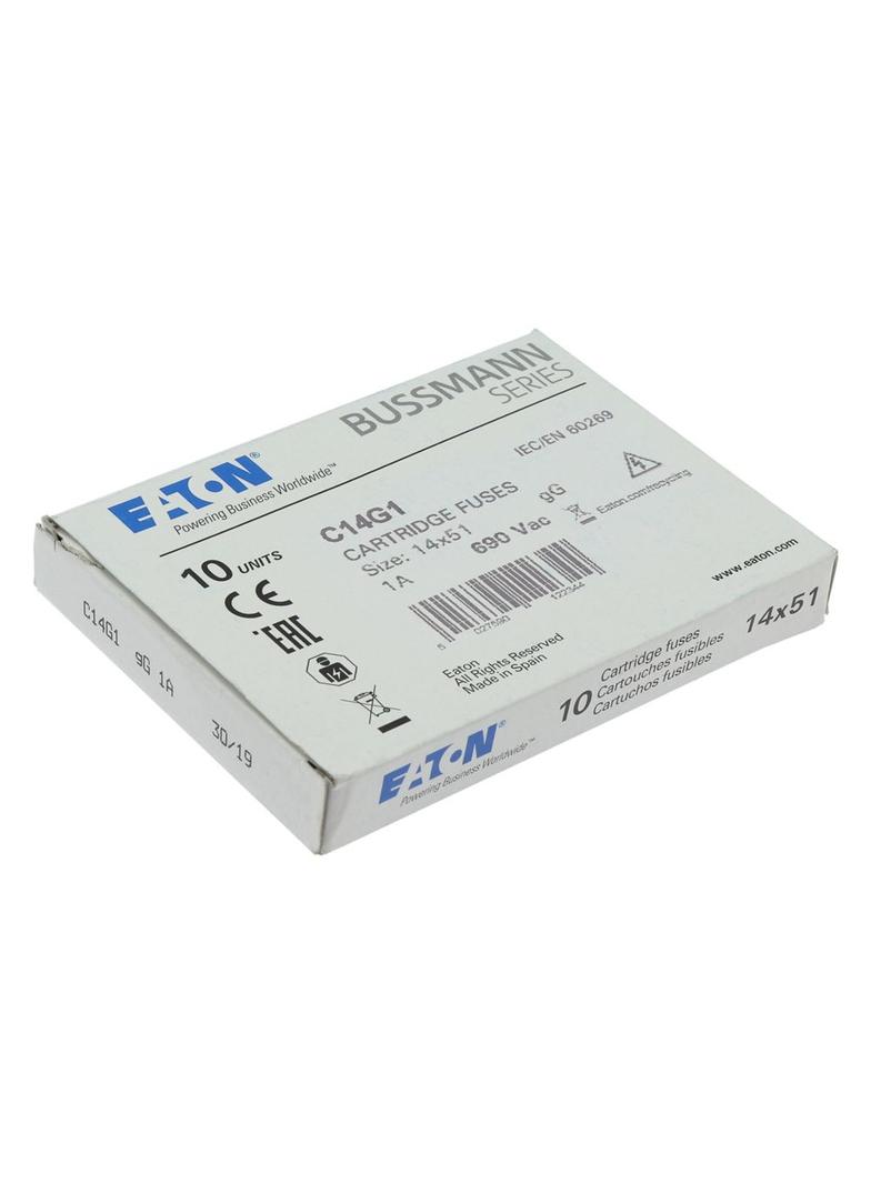 CYLINDRICAL FUSE 14 x 51 1A GG 690V AC Wkładka cylindryczna 14 x 51mm 1A GG 500V AC C14G1 EATON