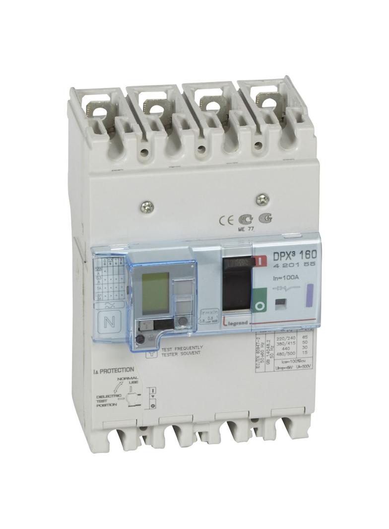 Wyłącznik DPX3 160 Z Zab. R-Pr. 4P 100A 50Ka 420155 LEGRAND