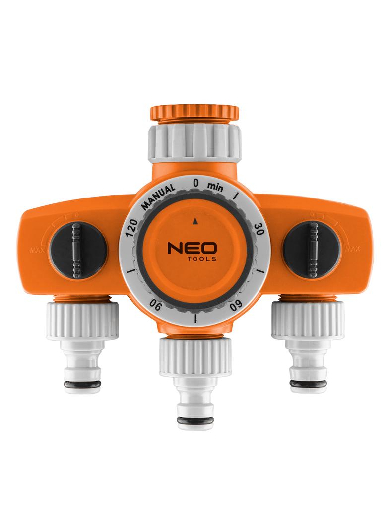 Rozdzielacz trójzaworowy, 2 wyjścia z blokadą, jedno z wyłącznikiem czasowym