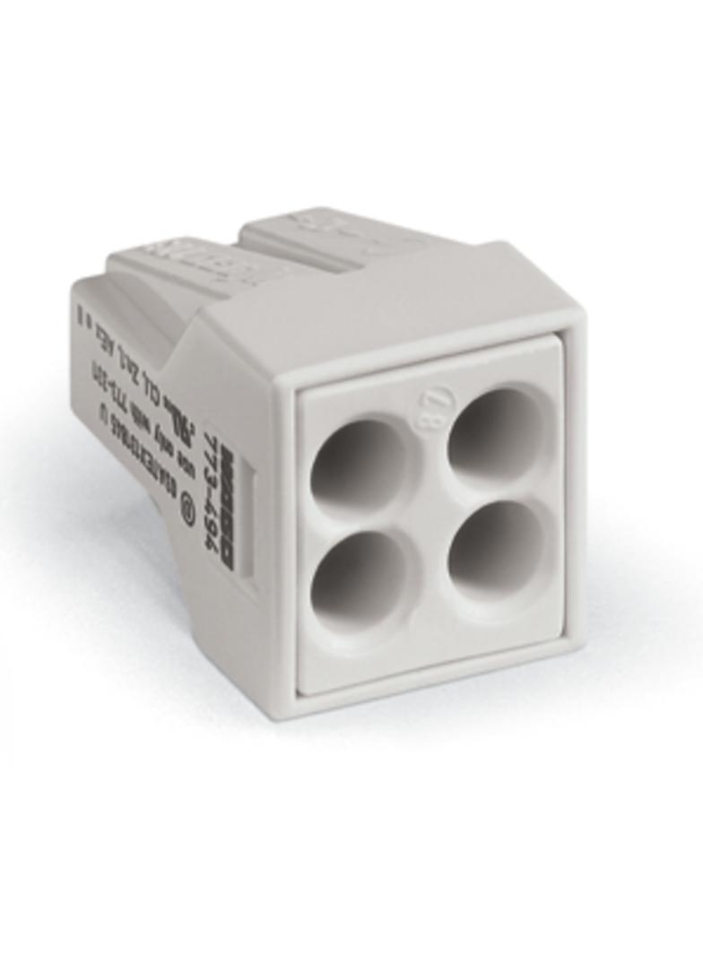 złączka instalacyjna 4-torowa Eexe jasnoszara