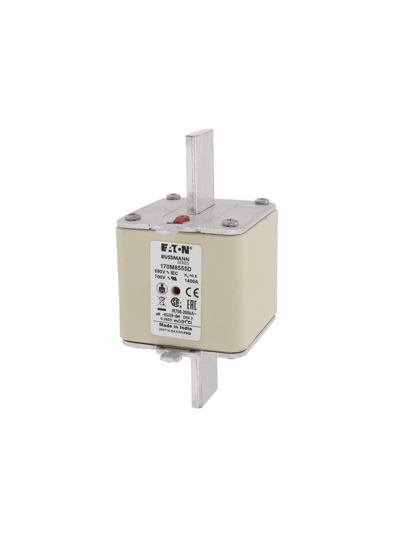 1400A 690V aR DIN 3 HSDNH FUSE Wkładka szybka 1400A AC 690V DIN 3 aR DIN IEC podwójny wskaź 170M8555
