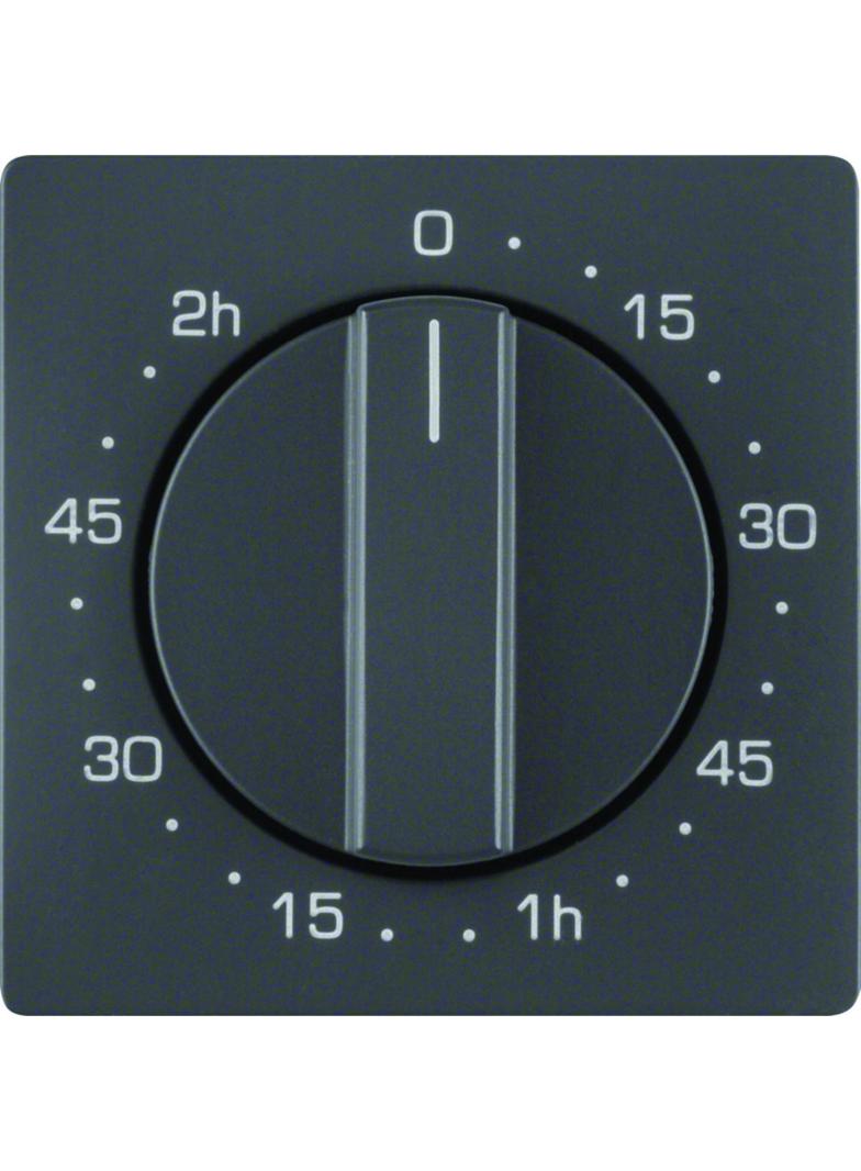 BERKER Q.1/Q.3 Płytka czołowa z pokrętłem Regulator do łącznika czasowego 0-120 min antracyt aksamit