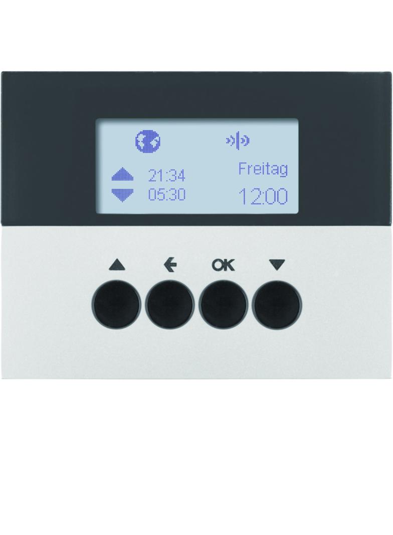 BERKER K.5 KNX RF quicklink Łącznik żaluzjowy czasowy do sterownika żaluzjowego i mechanizmu załączającego Berker.Net aluminium lakierowany 85745177 HAGER