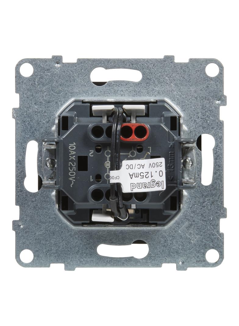 Suno Łącznik Schodowy Z Podświetleniem - 10 Ax - 250V - Zaciski Automatyczne Czarny 721416 LEGRAND