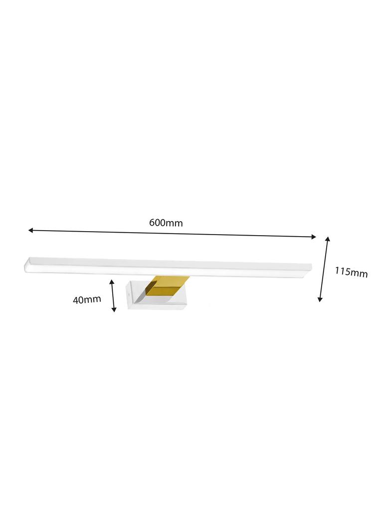 Milagro kinkiet łazienkowy LED Shine 13,8W 966lm 4000K biało/złoty IP44 ML7884