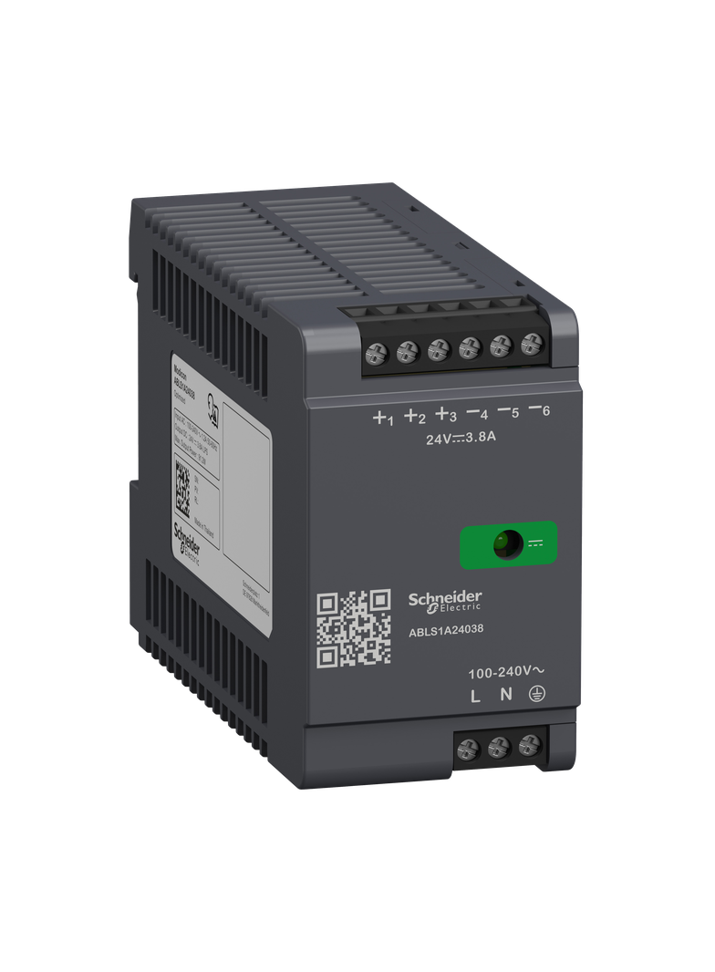 Phaseo regulowany zasilacz impulsowy 100-240 V AC 24V 3,8 A 1 fazowy Optimized ABLS1A24038 Schneider