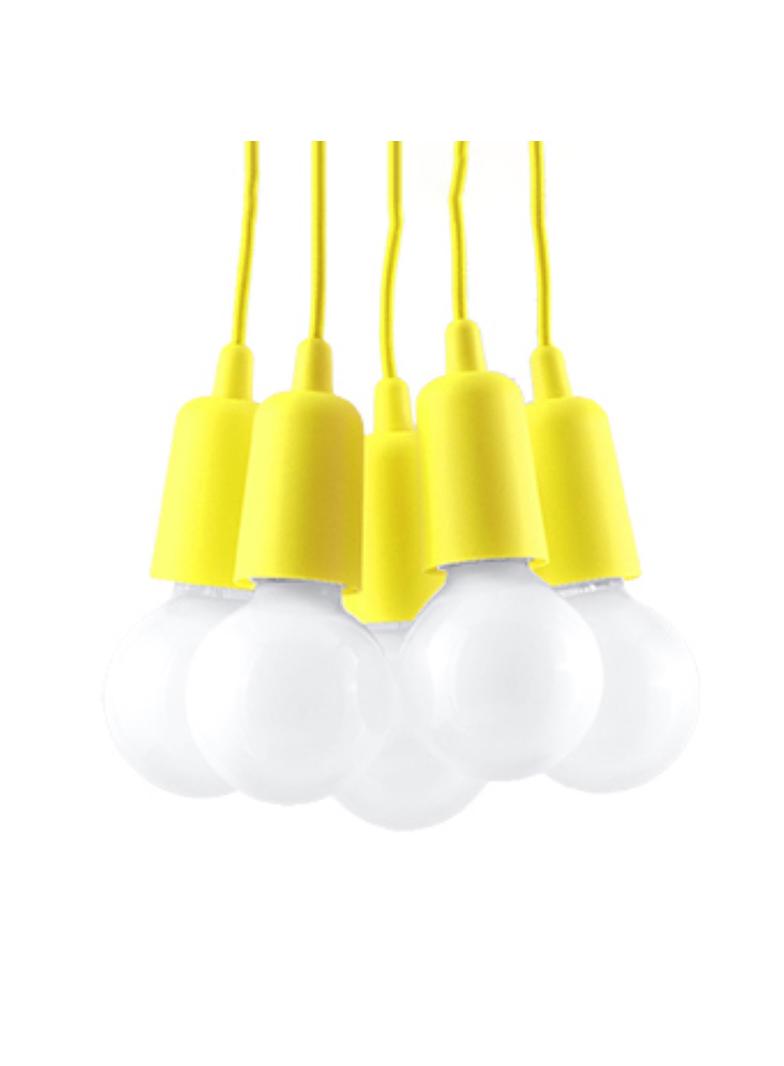 Sollux Lampa wisząca DIEGO 5 żółta SL.0580