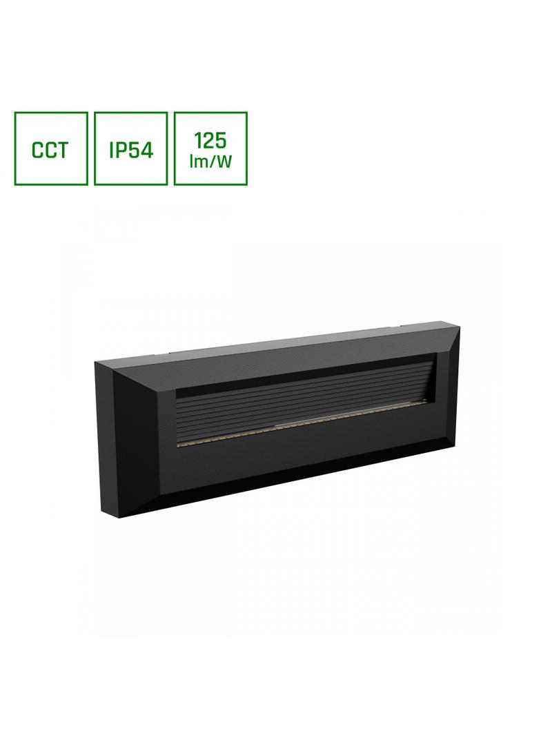 ENCANTA ASYMMETRIC 6W CCT 230V IP54 230x80x30MM CZARNY NATYNKOWA ELEWACYJNA