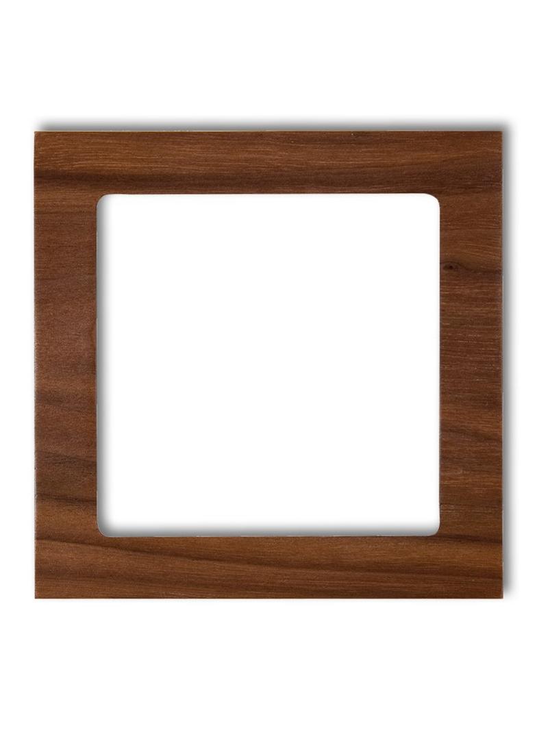 DECO Ramka uniwersalna pojedyncza - drewno (orzech amerykański)