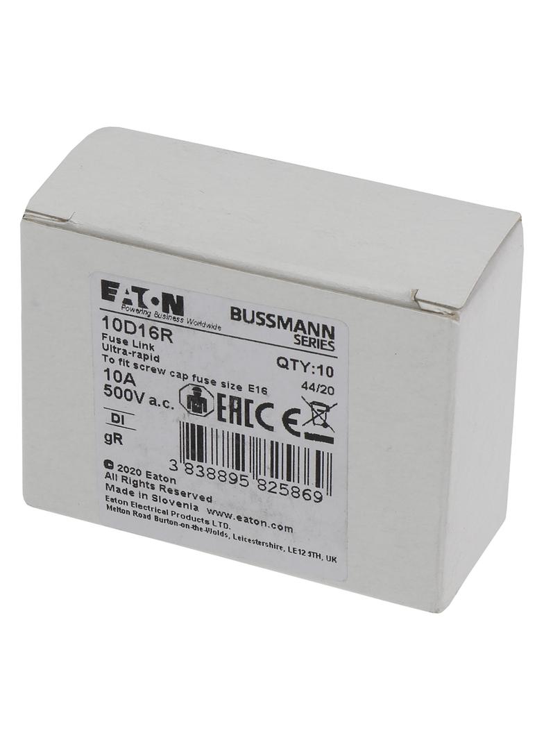 FUSE 10A DI/E16 GR 500VAC Wkładka DI 10A GR 500VAC E16 10D16R EATON