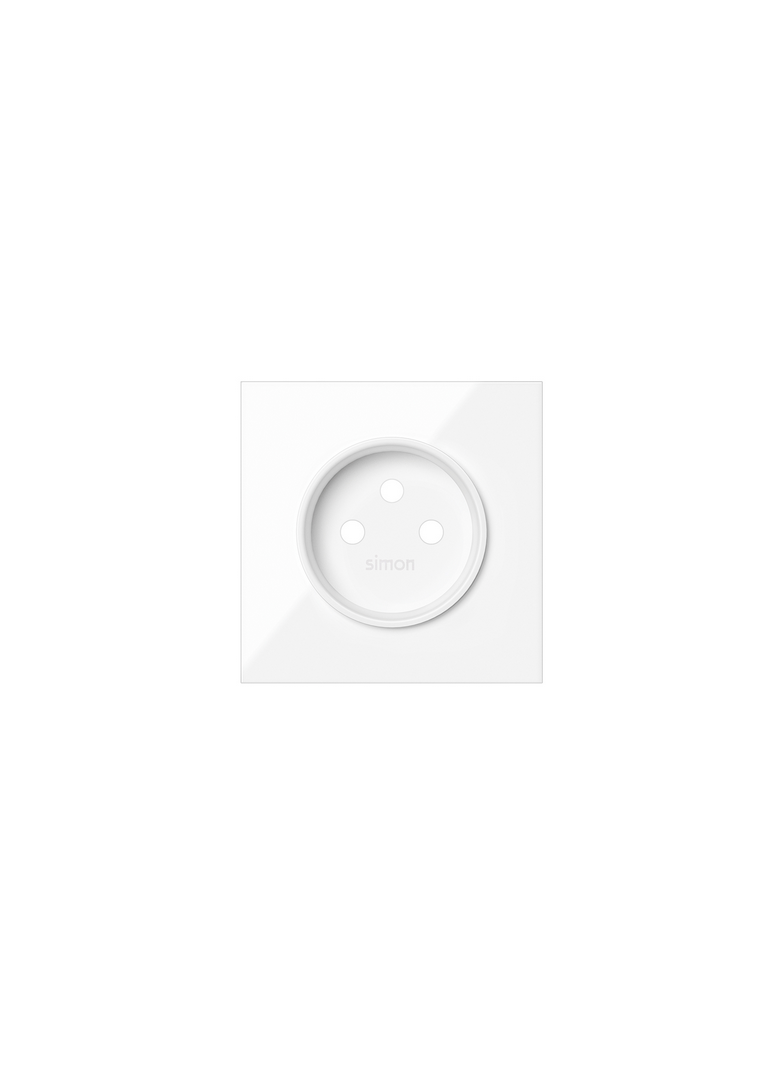 Simon 100 Pokrywa gniazda pojedynczego biały