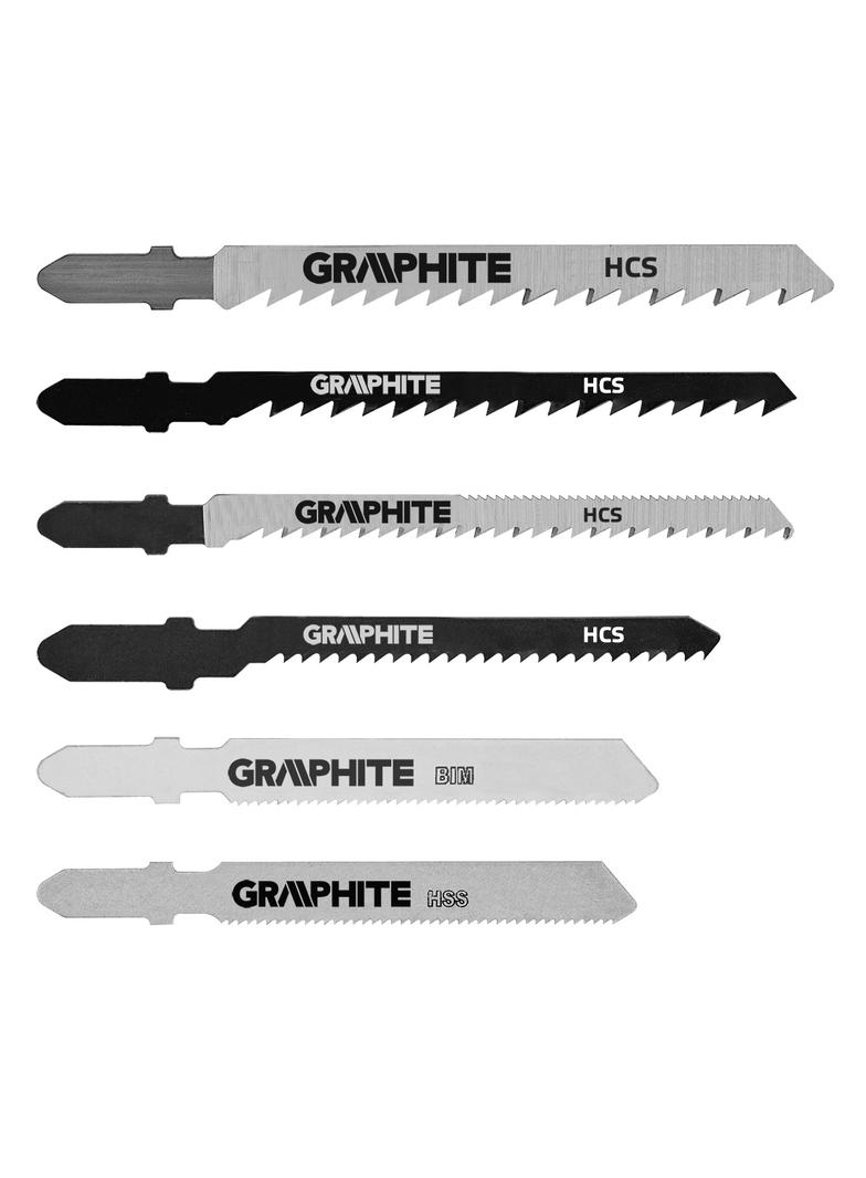 Brzeszczoty do wyrzynarki, uchwyt typu T, 6 szt.