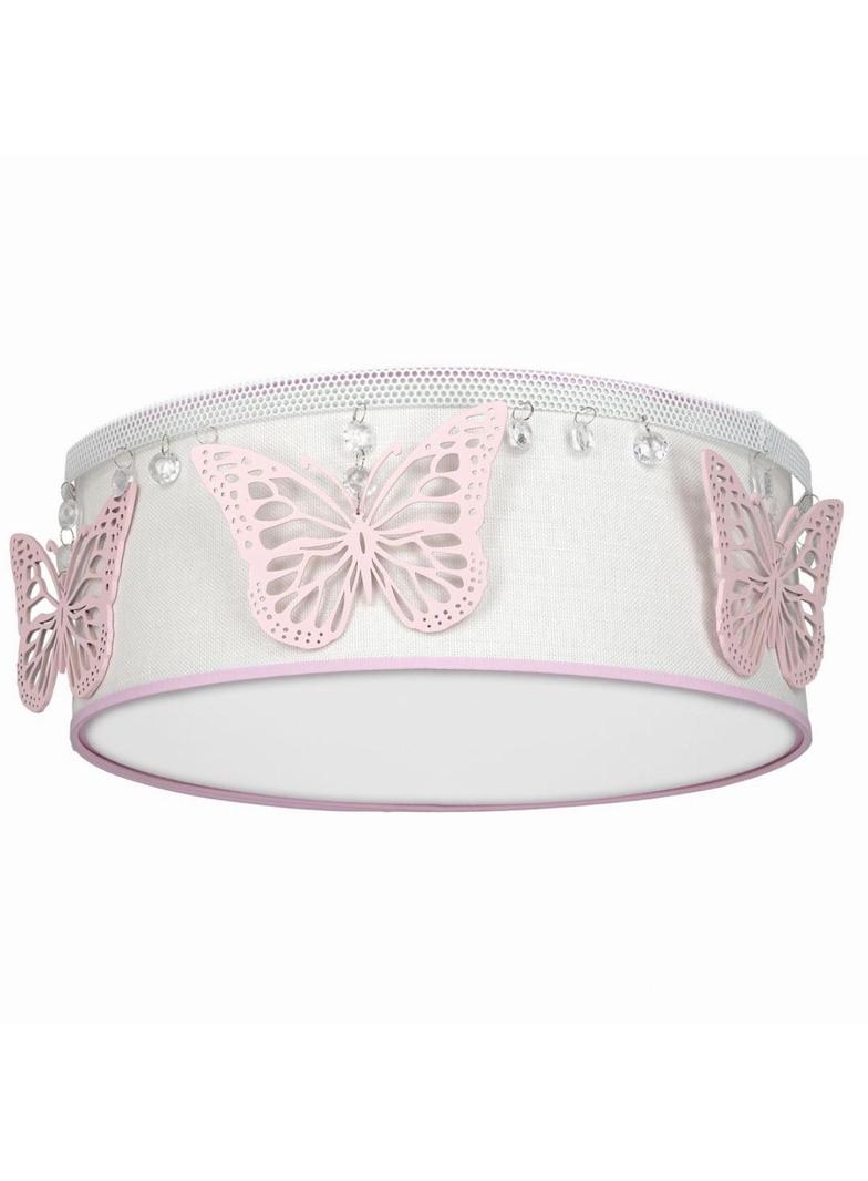 Milagro plafon Papillon E27 biało/różowy MLP8283
