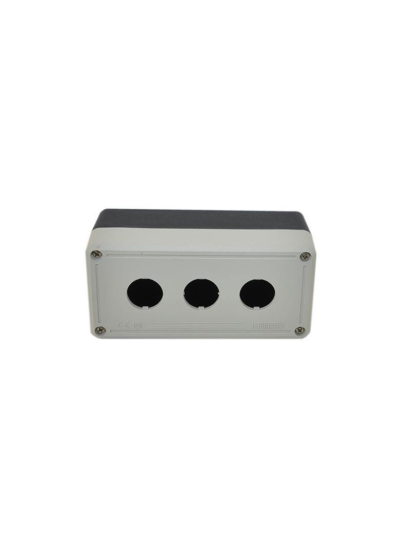 Kaseta sterownicza na 3 przyciski/lampki - pusta, czarno-szara
